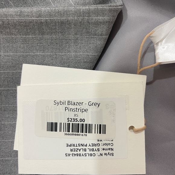 NWT Frankie Shop Sybil Blazer - Grey Pinstripe (XS) - Picture 13 of 14